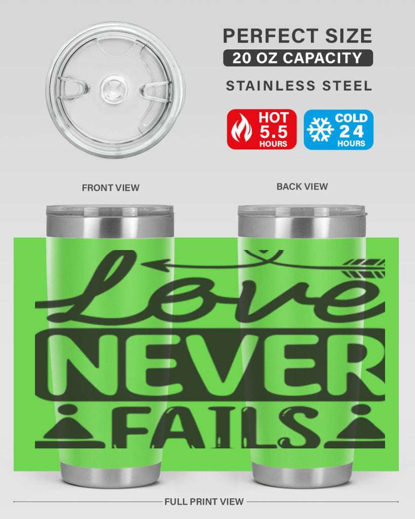 Love never fails 317#- winter- Tumbler