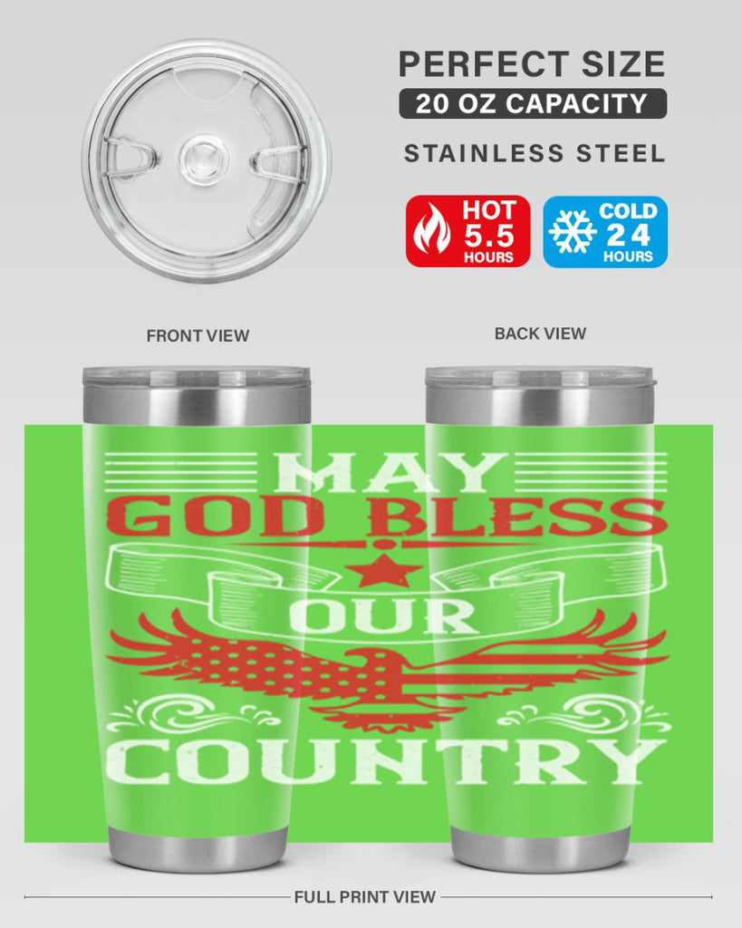 May God bless our country Style 133#- Fourt Of July- Tumbler