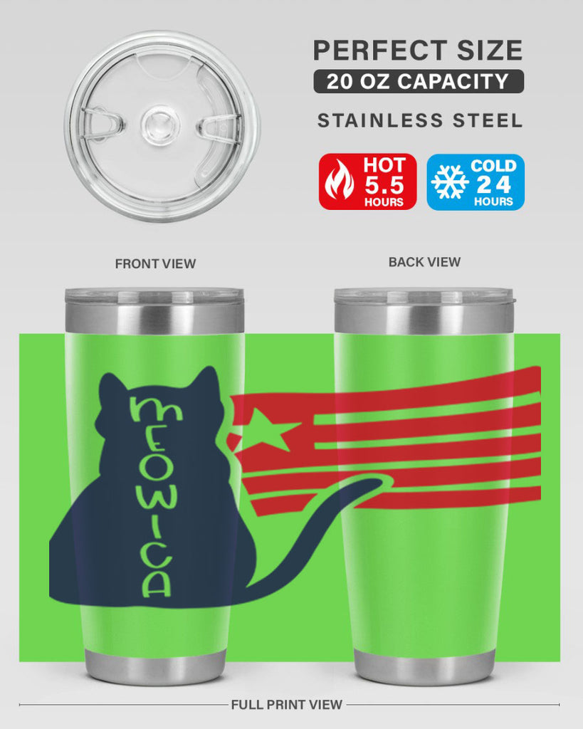 Meowica Style 166#- Fourt Of July- Tumbler