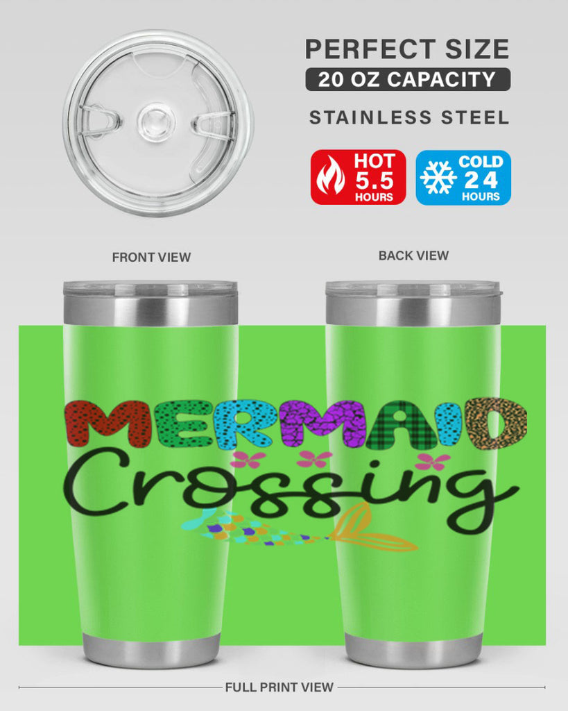 Mermaid Crossing 399#- mermaid- Tumbler