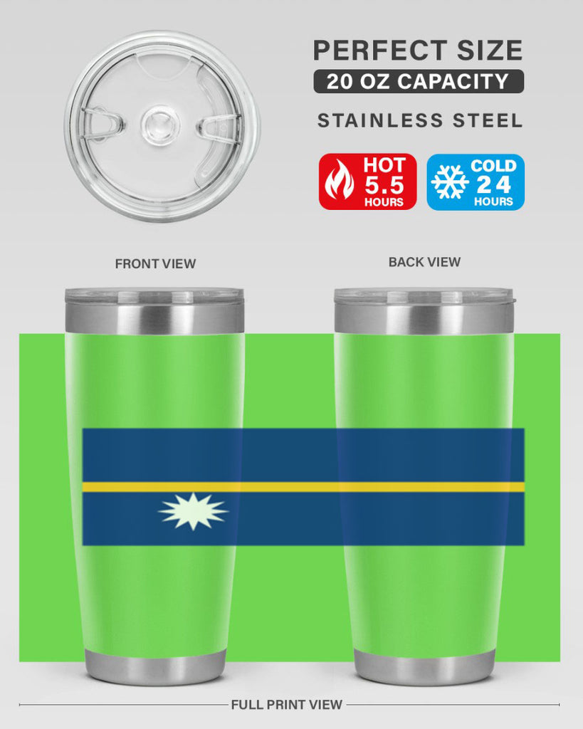 Nauru 77#- world flags- Tumbler