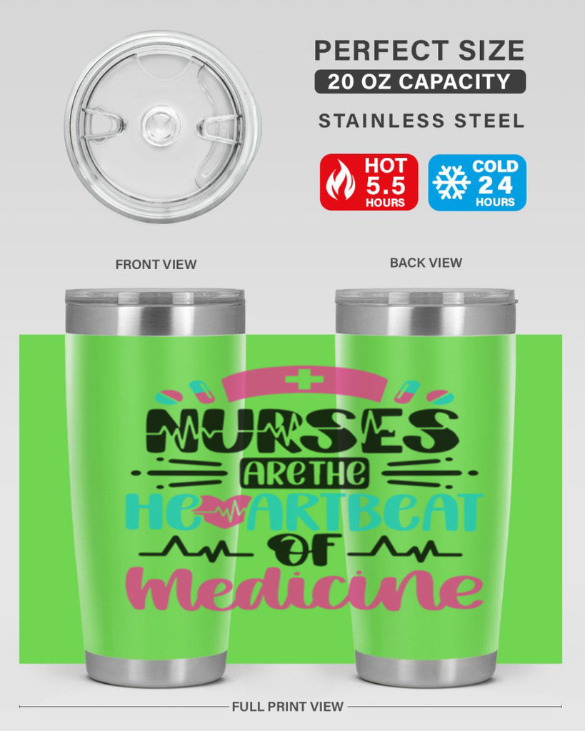 Nurses Are The Heartbeat Style Style 90#- nurse- tumbler