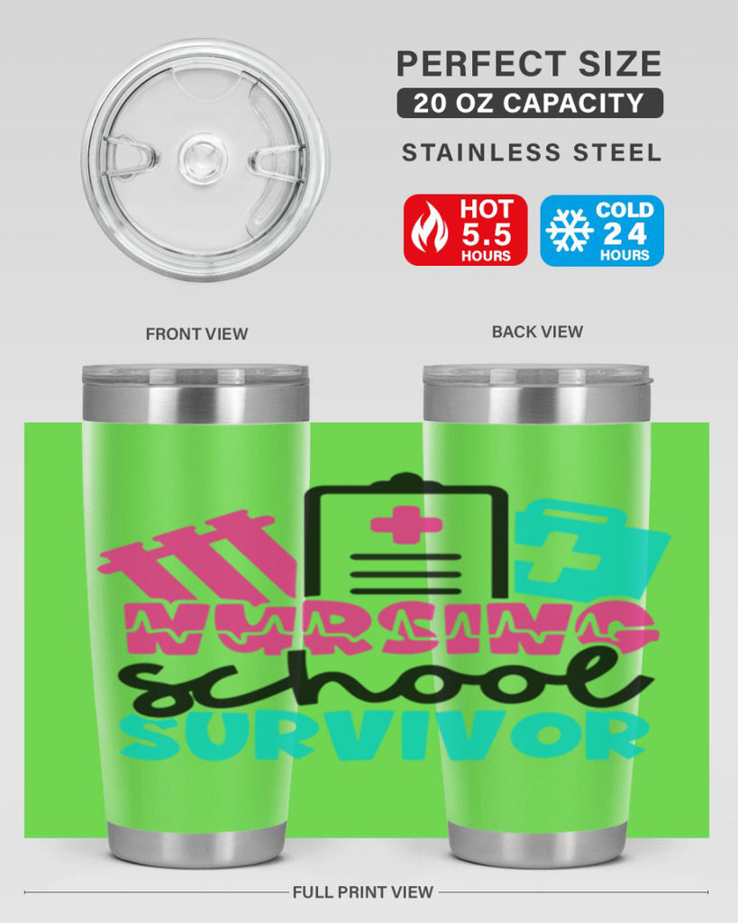 Nursing School Survivor Style Style 62#- nurse- tumbler