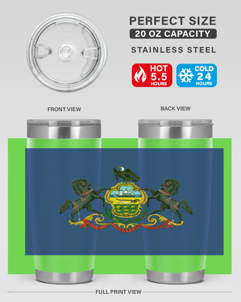 Pensilvania 14#- Us Flags- Tumbler