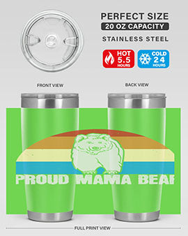 Proud mama bear 26#- Bears- Tumbler