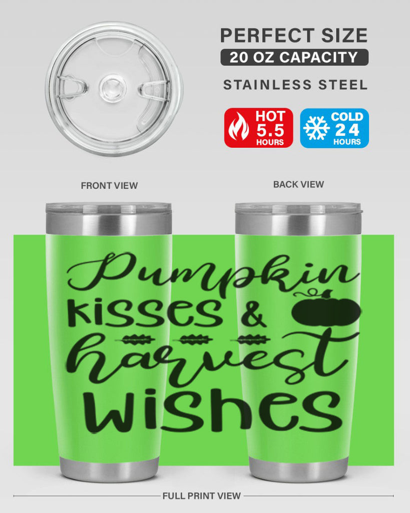 Pumpkin Kisses Harvest Wishes 525#- fall- Tumbler