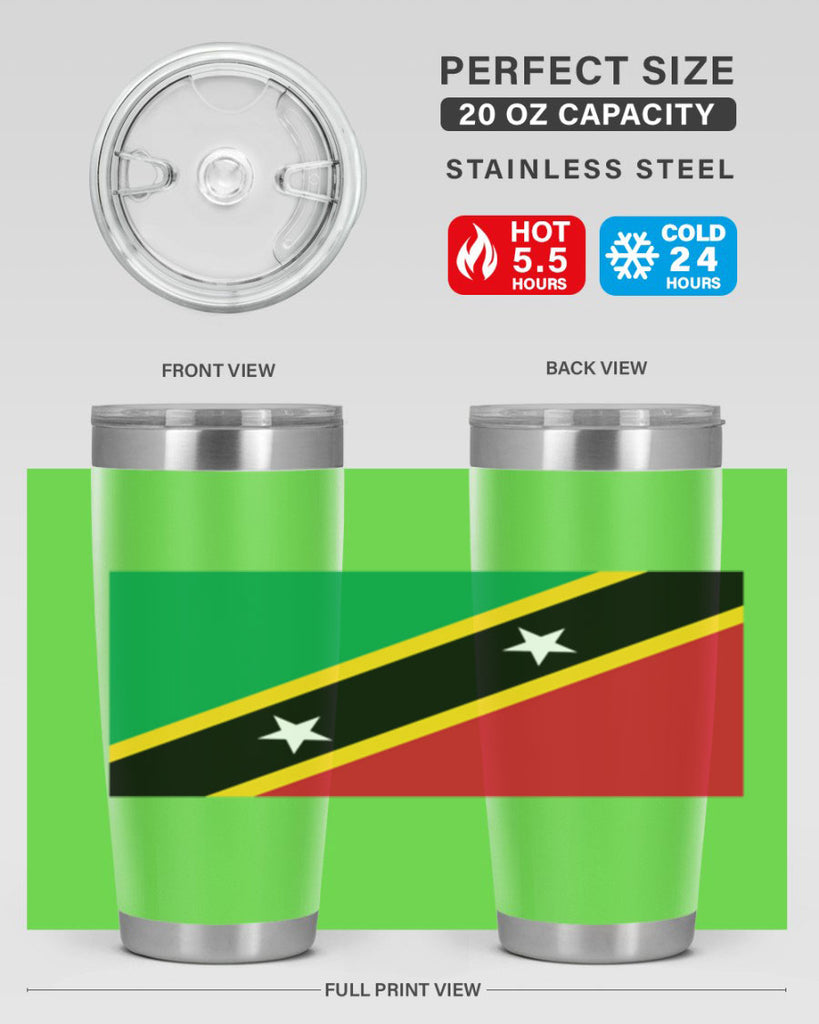 Saint Kitts and Nevis 52#- world flags- Tumbler