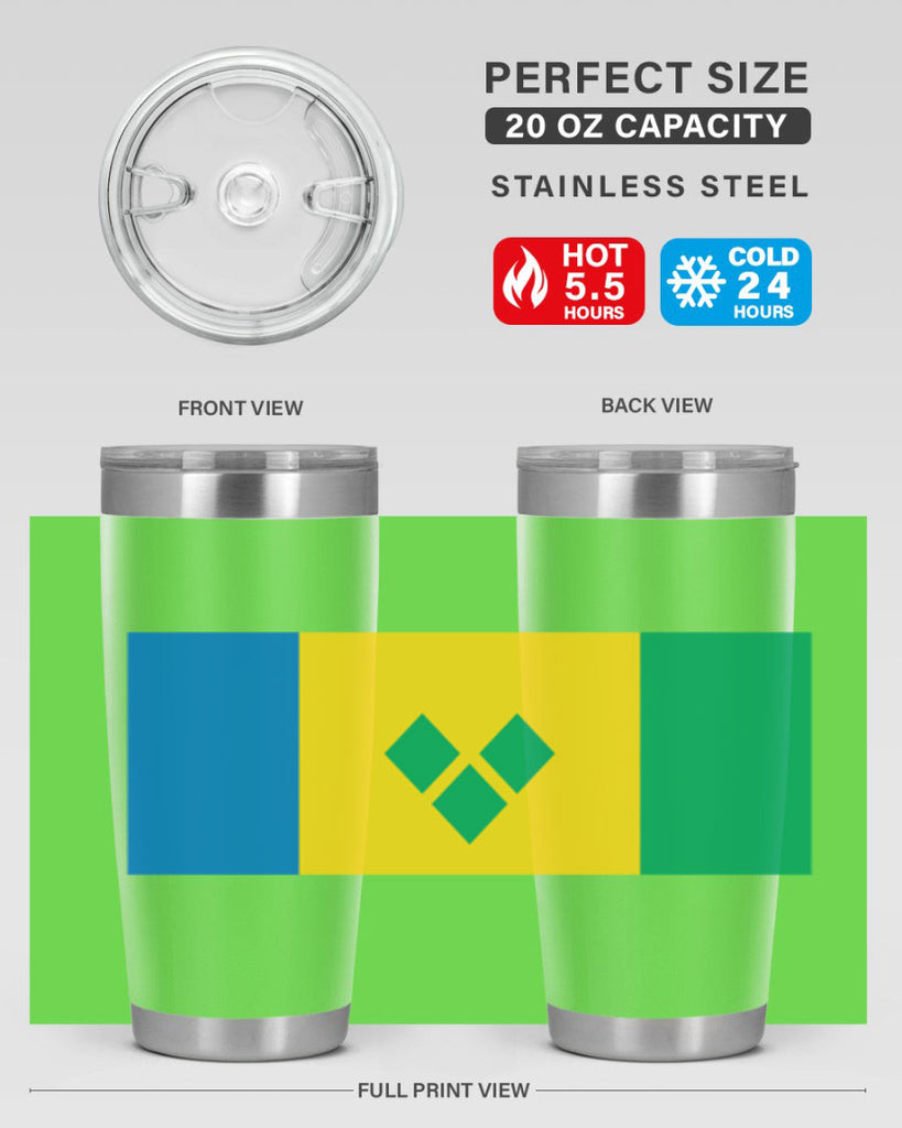 Saint Vincent and the Grenadines 50#- world flags- Tumbler