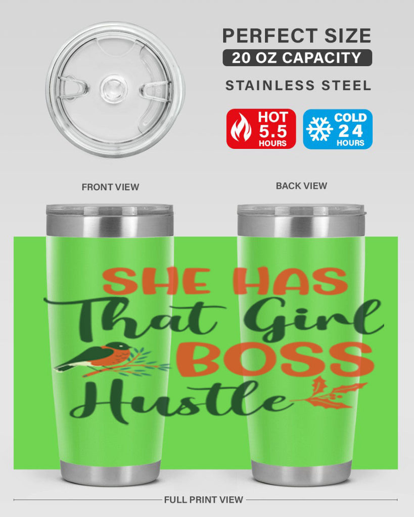 She Has That Girl Boss Hustle 363#- winter- Tumbler