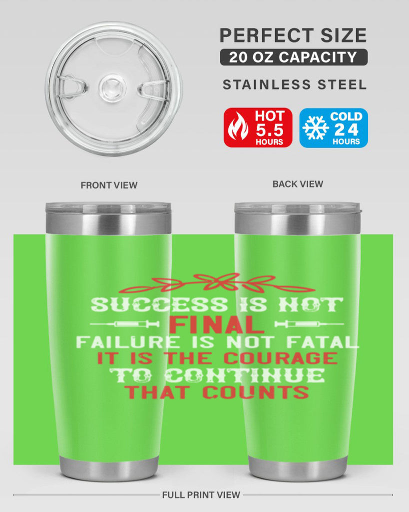 Success is not final Failure is not fatal Style 266#- nurse- tumbler