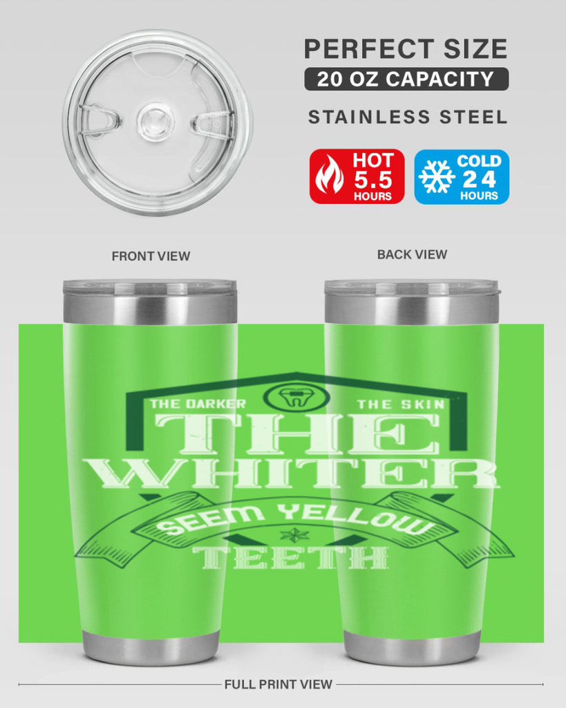 The darker the skin the whiter seem yellow teeth Style 16#- dentist- tumbler
