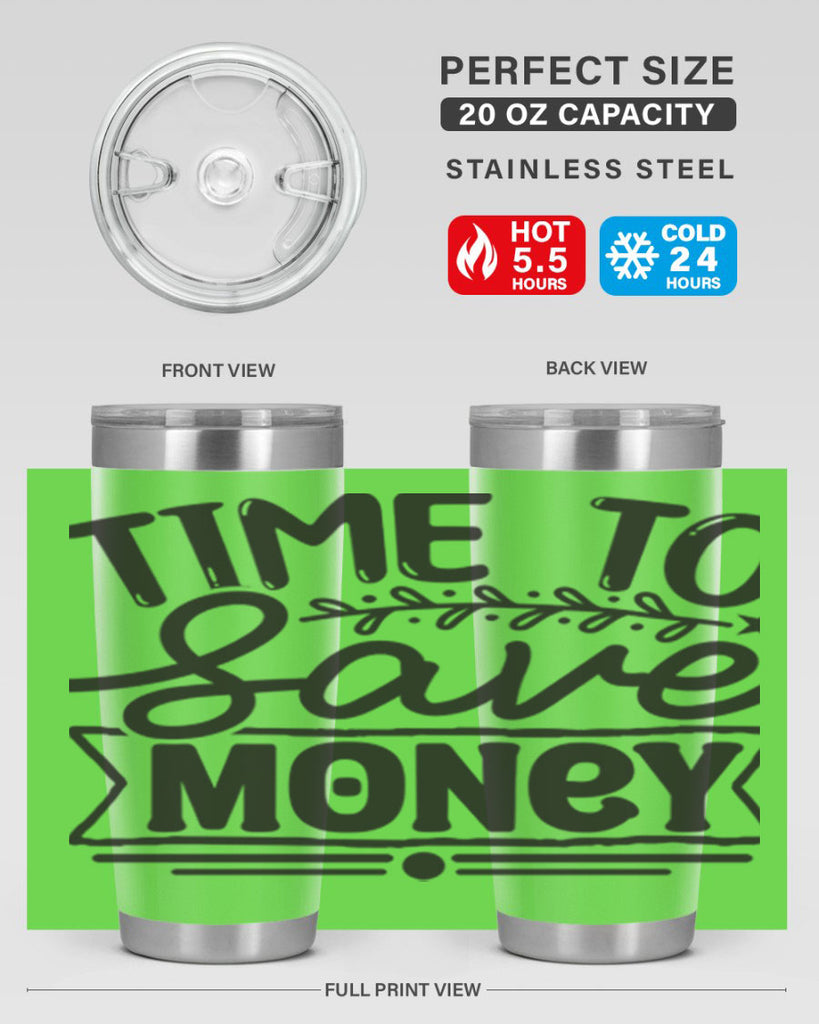 Time to save money 414#- winter- Tumbler