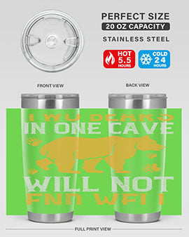 Two bears in one cave will not end well 39#- Bears- Tumbler