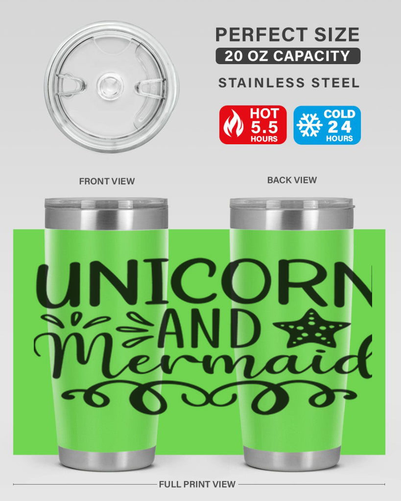 Unicorn And Mermaid 658#- mermaid- Tumbler