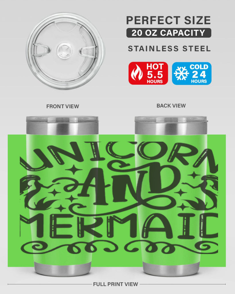 Unicorn and mermaid 660#- mermaid- Tumbler
