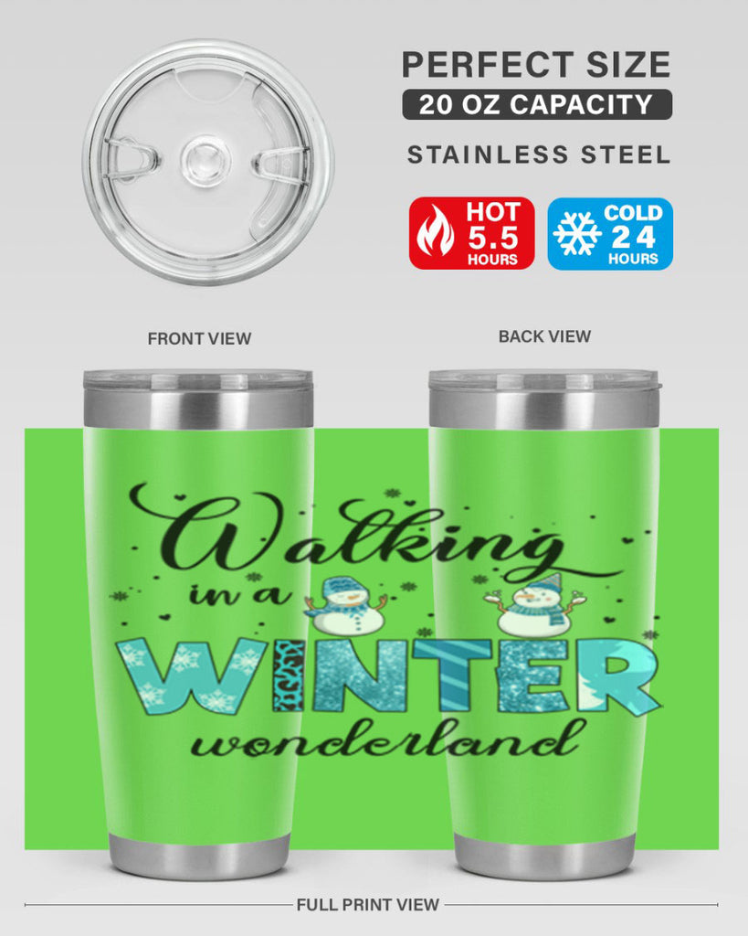 Walking in a winter wonderland 443#- winter- Tumbler