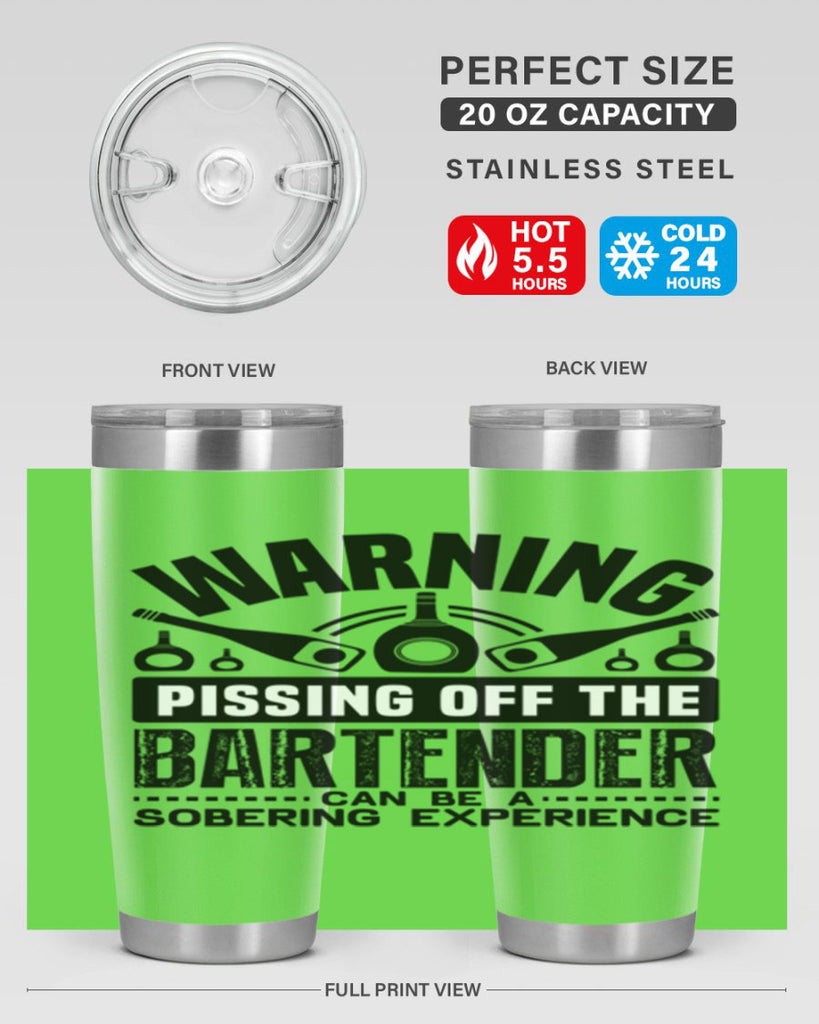 Warning Style 10#- bartender- tumbler