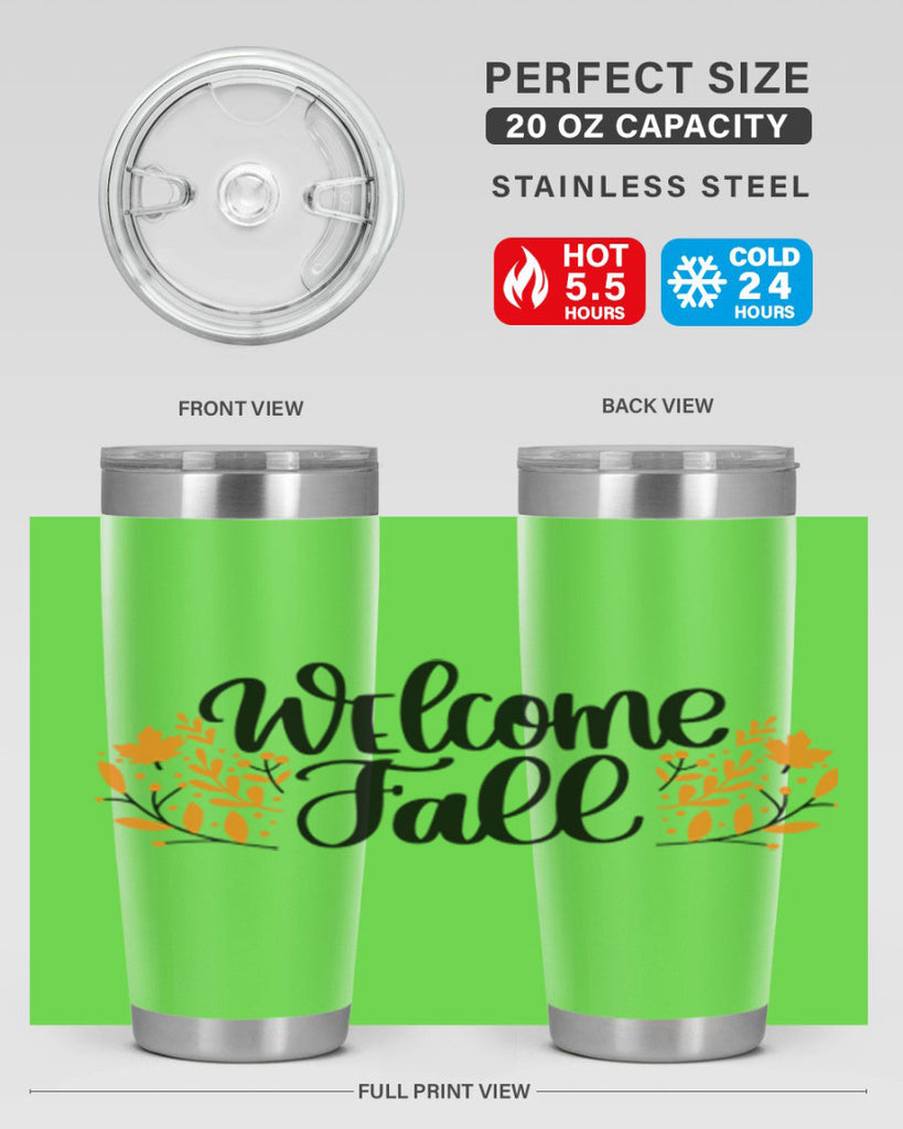 Welcome Fall 515#- fall- Tumbler