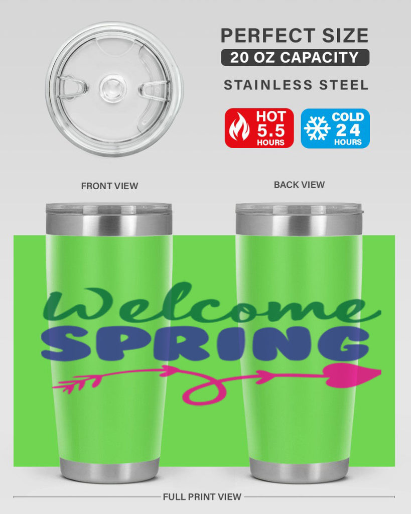 Welcome Spring 581#- spring- Tumbler
