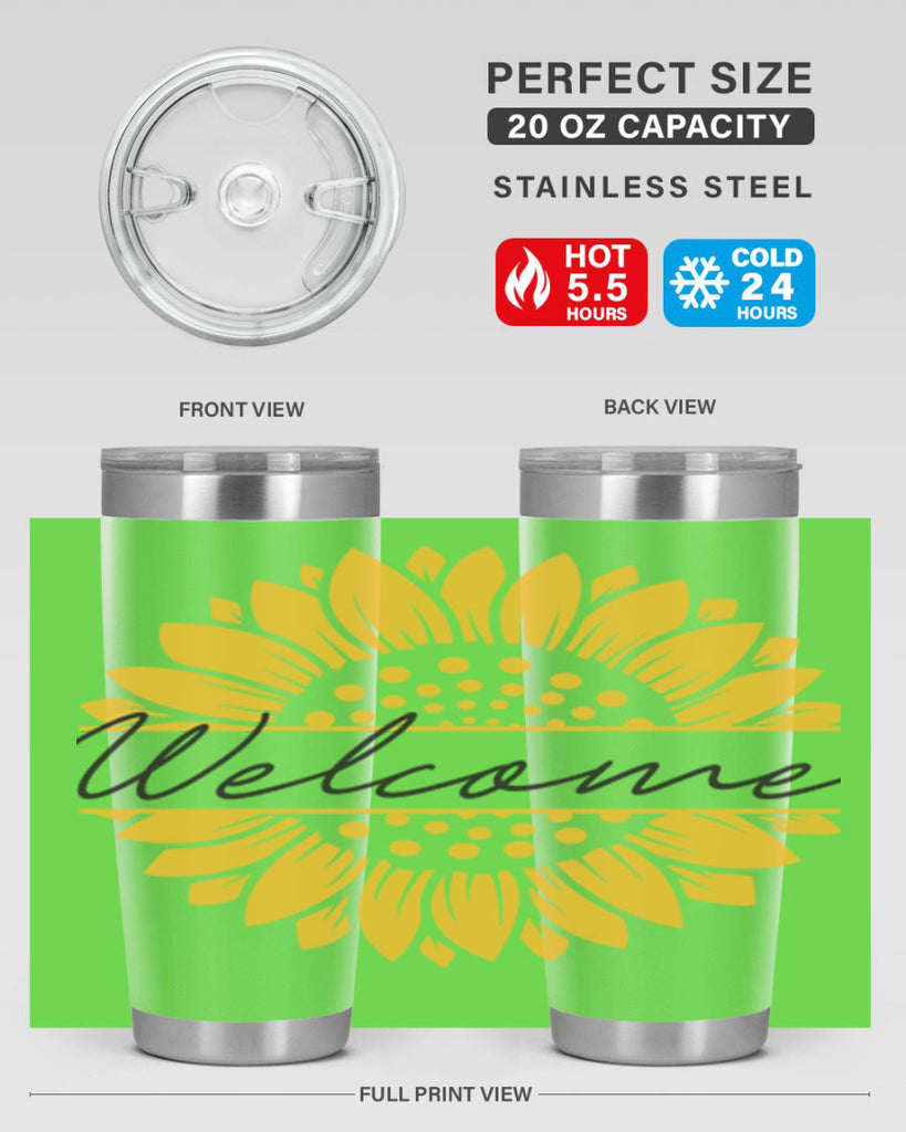 Welcome Sunflower585#- spring- Tumbler