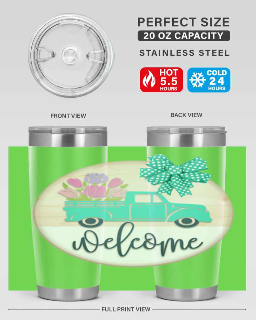 Welcome spring truck Mockup578#- spring- Tumbler