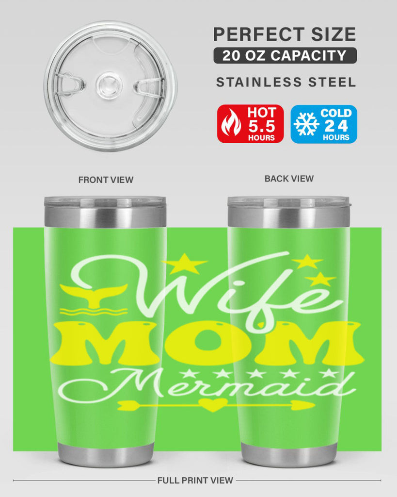 Wife Mom Mermaid 669#- mermaid- Tumbler