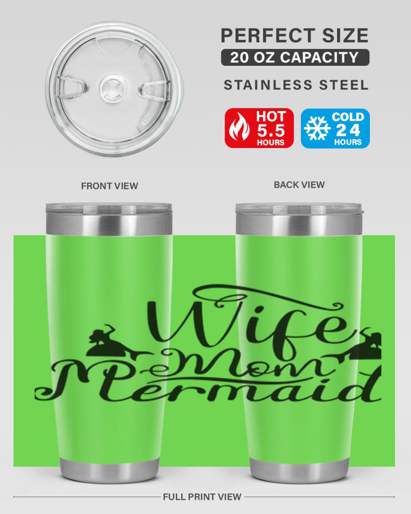 Wife Mom Mermaid 671#- mermaid- Tumbler