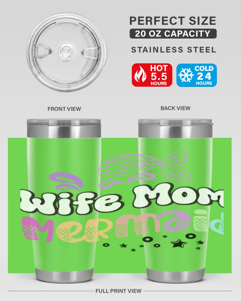 Wife Mom Mermaid 676#- mermaid- Tumbler