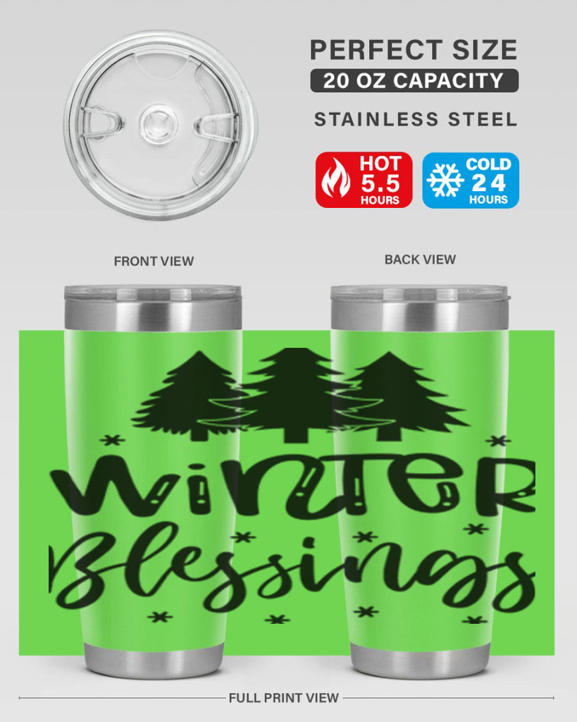 Winter Blessings 489#- winter- Tumbler