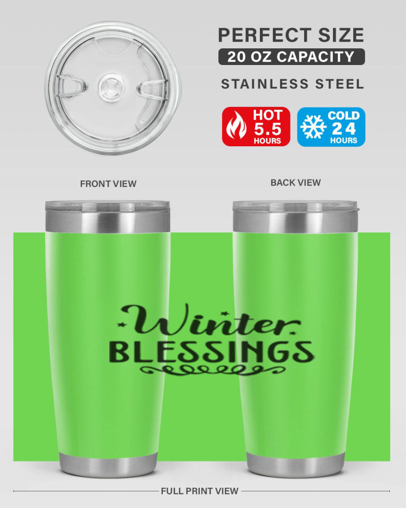 Winter Blessings 490#- winter- Tumbler