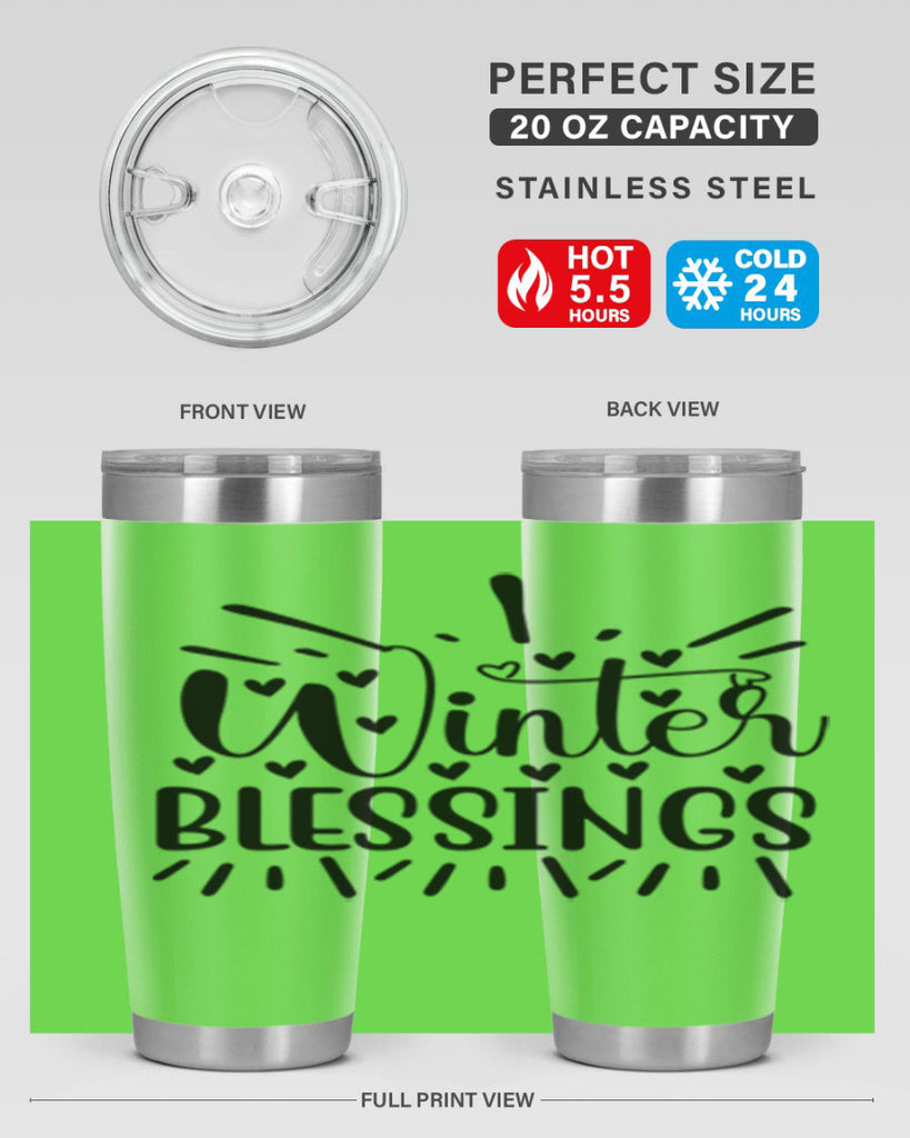 Winter Blessings 491#- winter- Tumbler