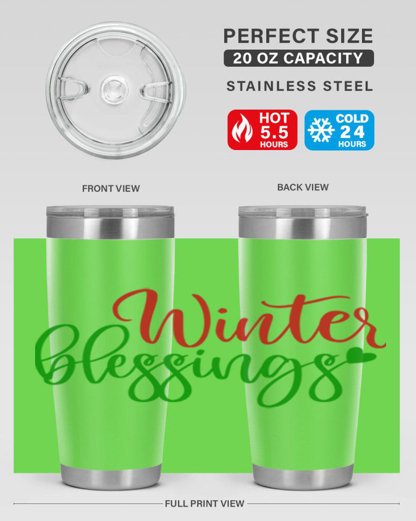 Winter Blessings 492#- winter- Tumbler