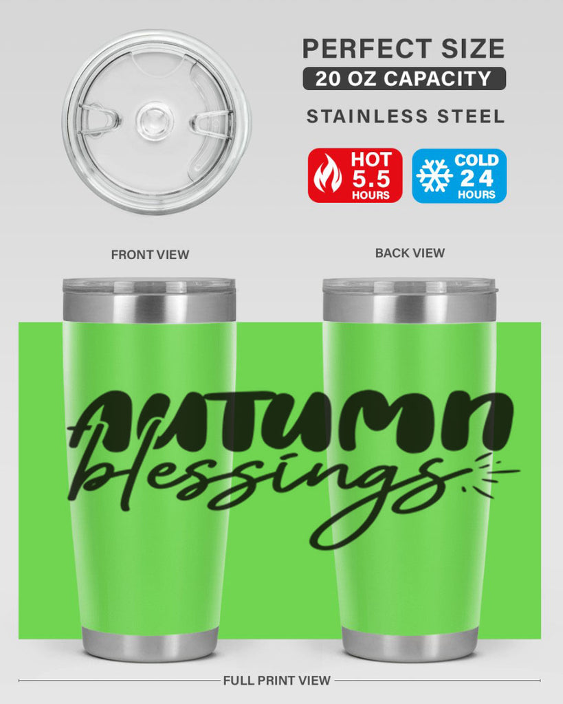 autumn blessings 65#- thanksgiving- Tumbler