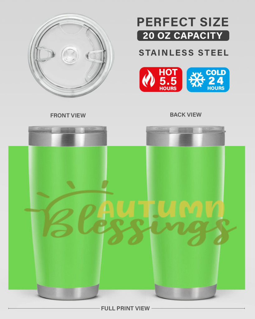autumn blessings 66#- thanksgiving- Tumbler