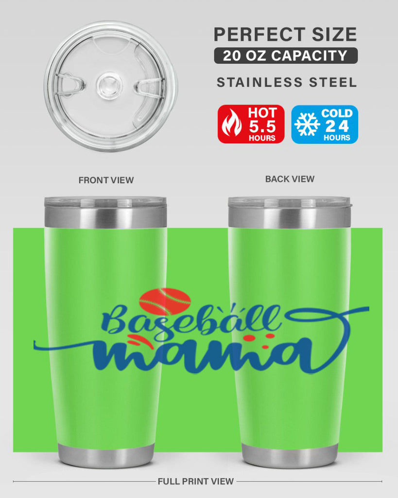 baseball mama 2208#- baseball- Tumbler