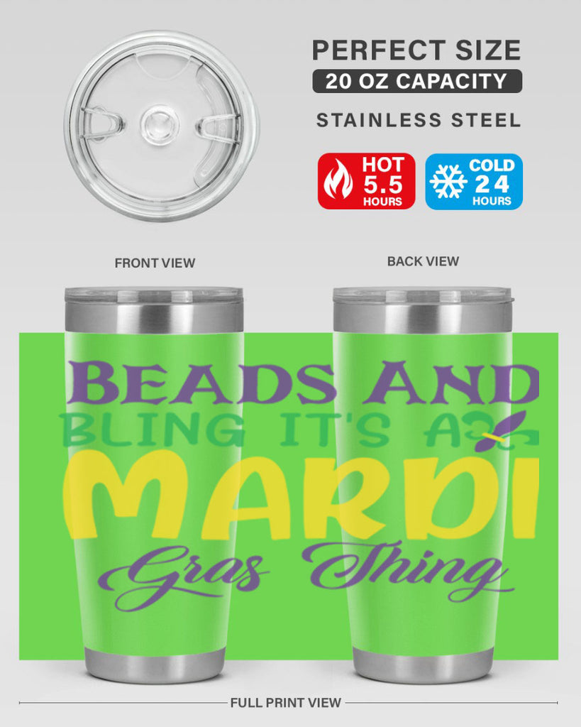 beads and bling its a mardi gras thing 86#- mardi gras- Tumbler