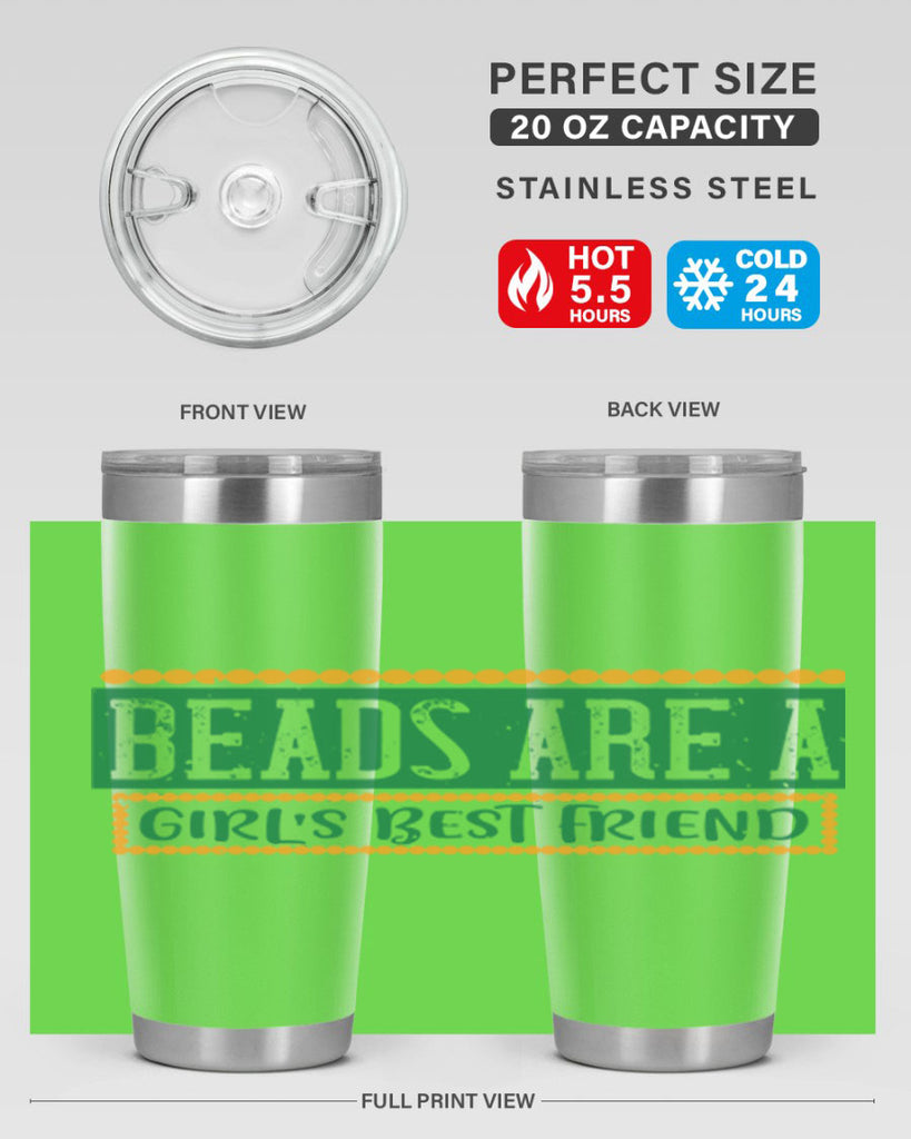 beads are a girls best friend 29#- mardi gras- Tumbler