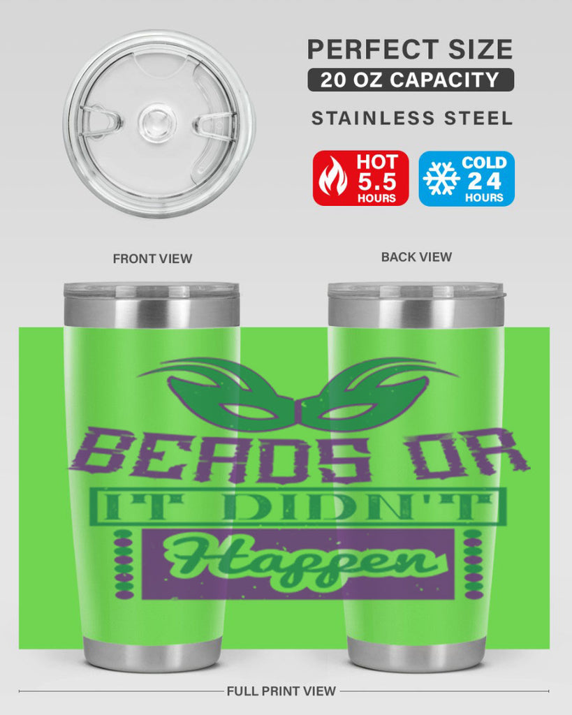 beads or it didnt happen 27#- mardi gras- Tumbler