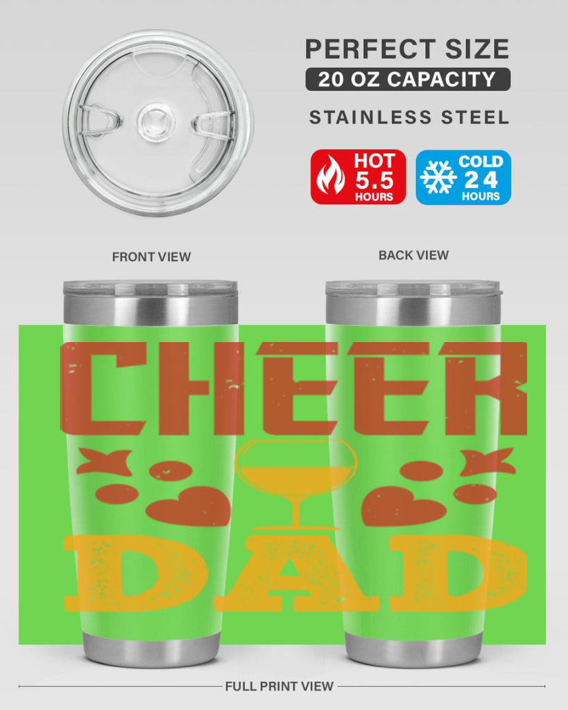 cheer dad 121#- fathers day- Tumbler