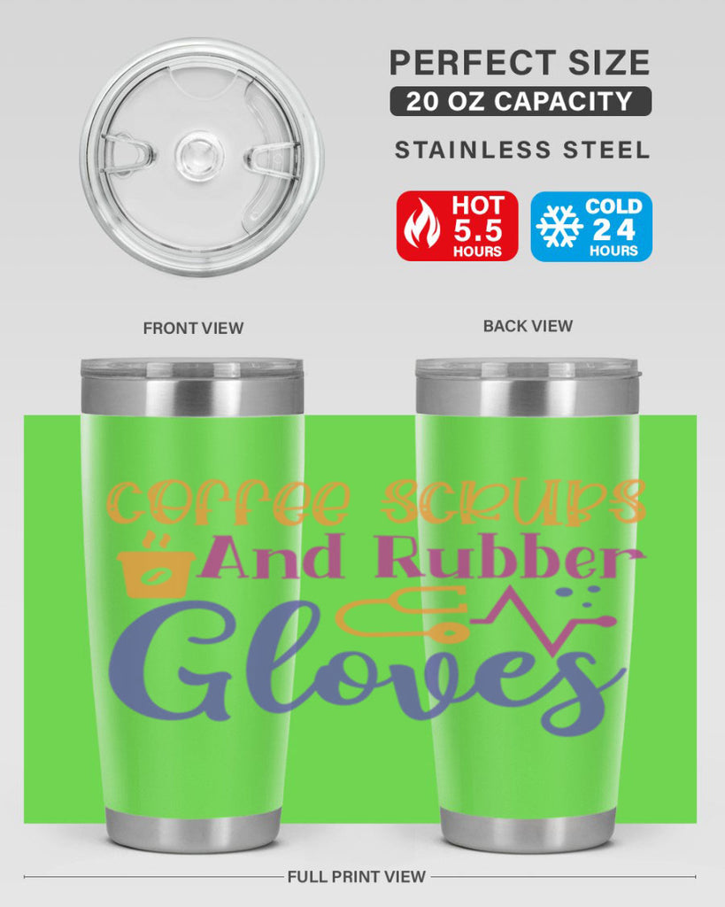 coffee scrubs and rubber gloves Style 392#- nurse- tumbler