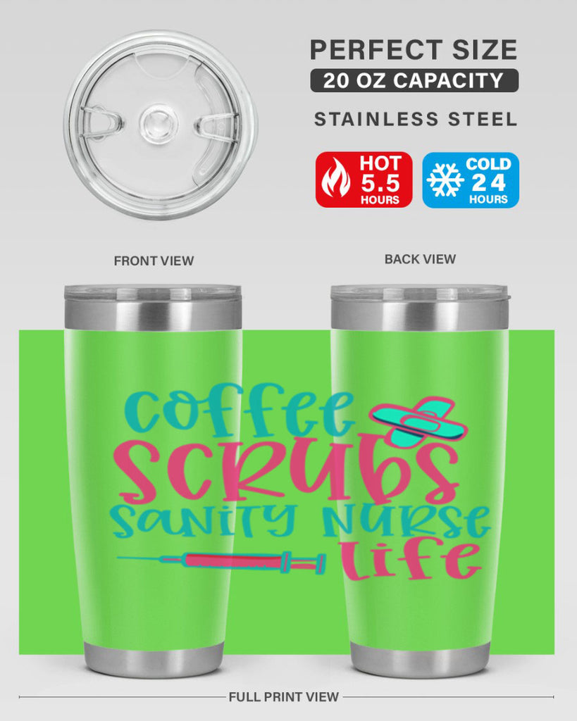 coffee scrubs sanity nurse life Style Style 207#- nurse- tumbler