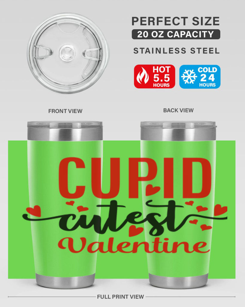 cupid cutest valentine 72#- valentines day- Tumbler