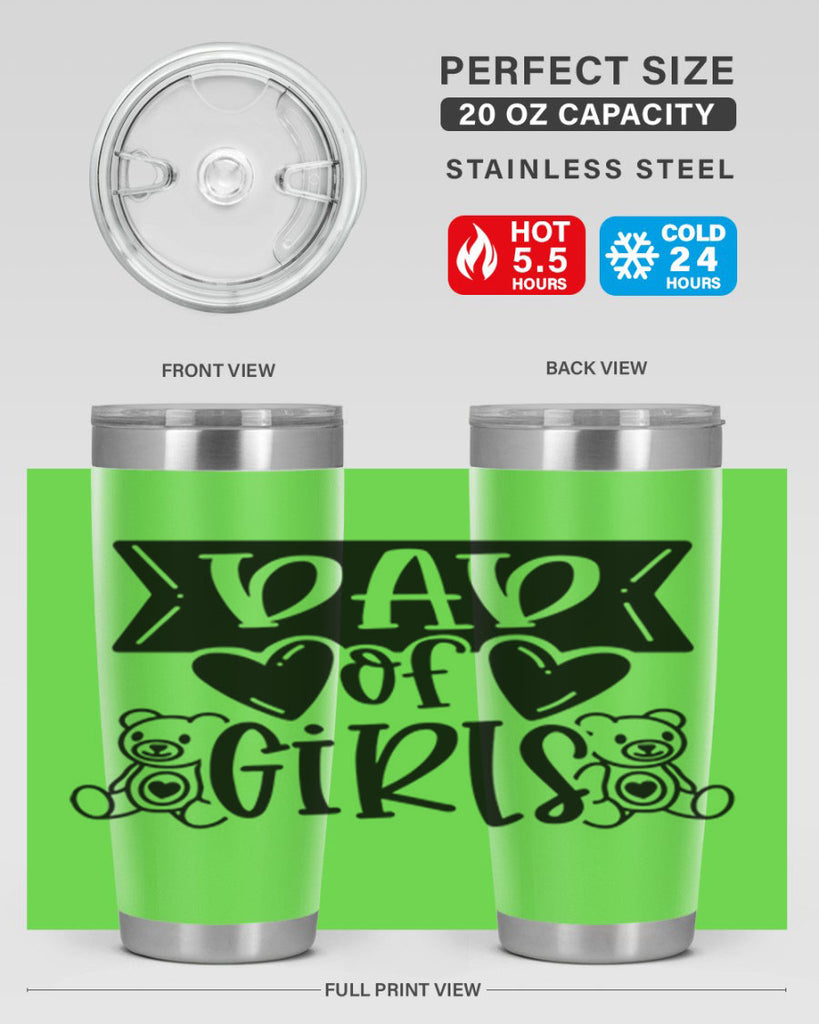 dad of girls 60#- fathers day- Tumbler