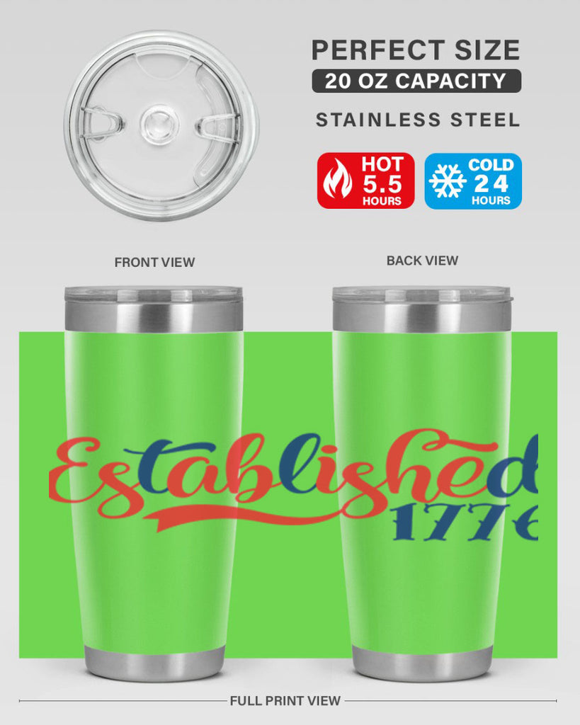 established Style 46#- Fourt Of July- Tumbler