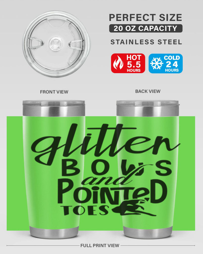 glitter bows and pointed toes 42#- ballet- Tumbler