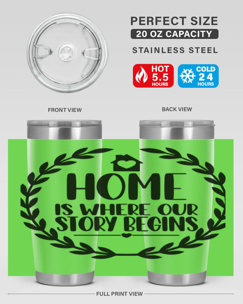 home is where our story begins 13#- home- Tumbler