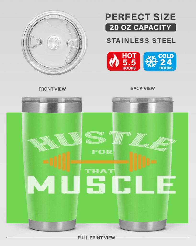 hustel for that muscle 92#- gym- Tumbler
