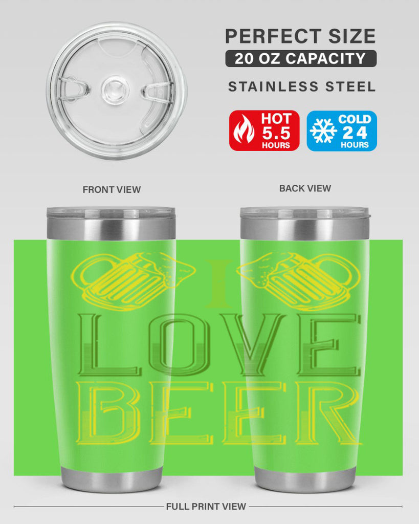 i love beer Style 134#- St Patricks Day- Tumbler