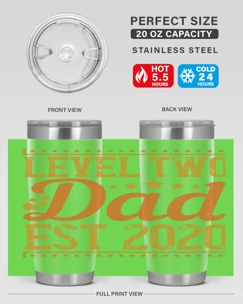 level dad est 189#- fathers day- Tumbler