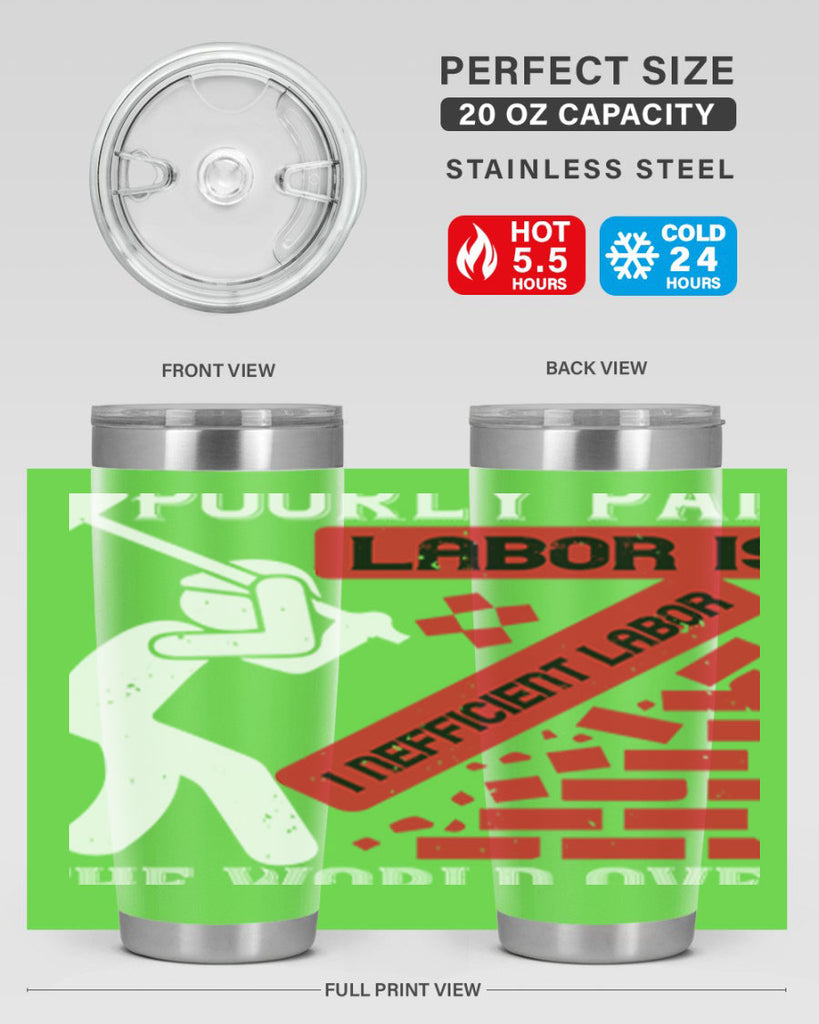 poorly paid labor is inefficient labor the world over 19#- labor day- Tumbler
